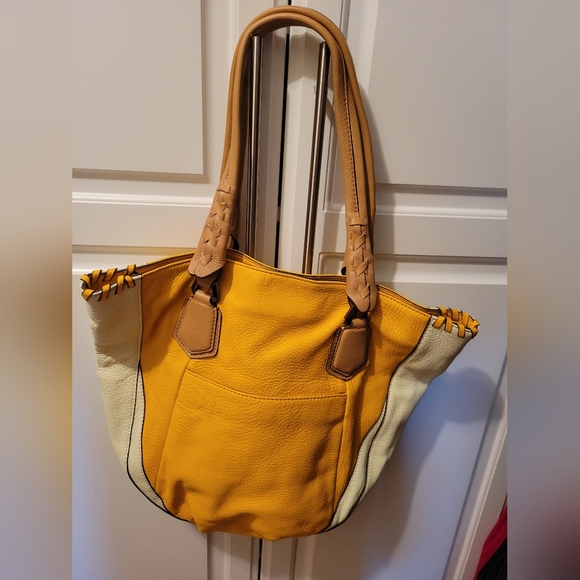 OrYany Yellow/Cream Large Handbag - Picture 3 of 12